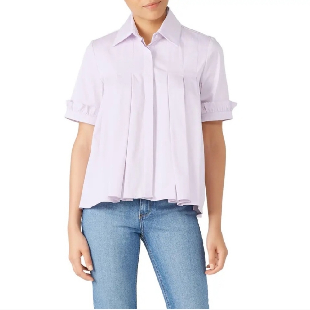 MSRP: $375 Hunter Bell Lilac Heather Top Pleated size xs